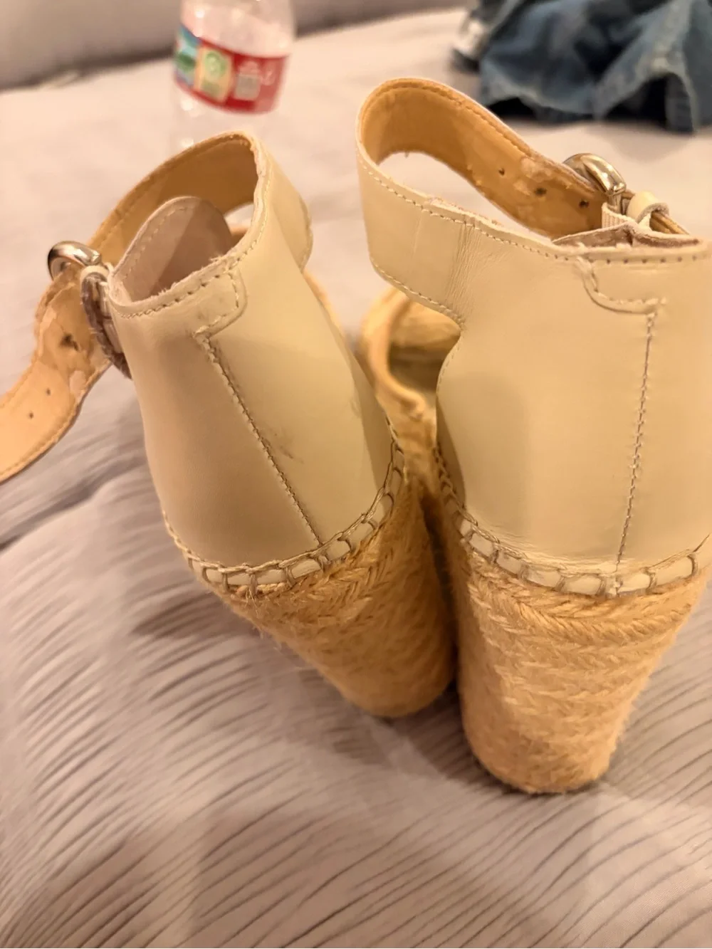 Marc fisher platform Espadrille Wedge Sandals in Beige